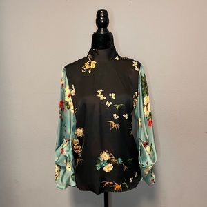 Zara Printed Satin Blouse